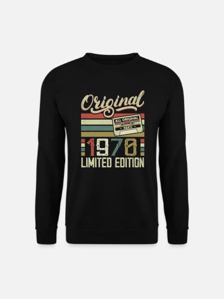 Jahrgang 1970er Retro 1970er Jahre Geburtstagsgeschenk - Unisex Pullover - Schwarz