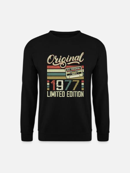 Jahrgang 1977 Retro Geburtstagsgeschenk 1977 - Unisex Pullover - Schwarz