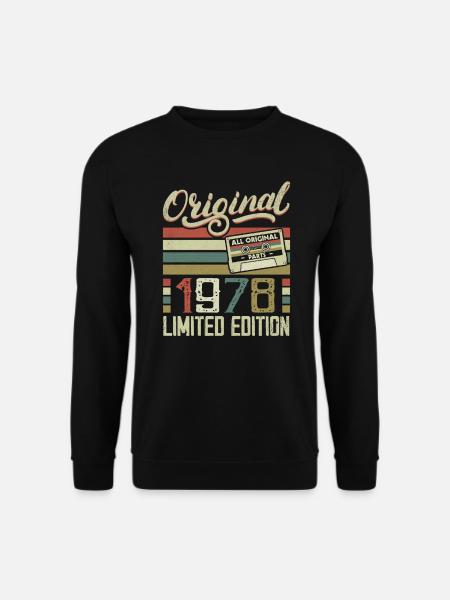 Jahrgang 1978 Retro 1978 Geburtstagsgeschenk - Unisex Pullover - Schwarz