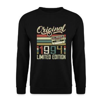 Vintage 1994 Cadeau D'anniversaire Rétro 1994 - Sweat-shirt Unisexe - noir - Devant - Alina (178cm) & Michal (187cm)