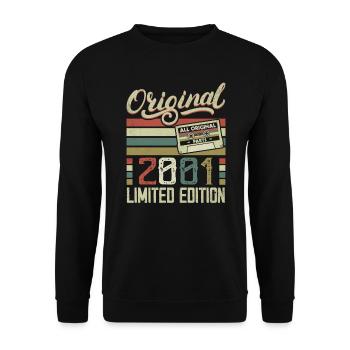 Vintage 2001 Retro 2001 Birthday Gift - Unisex Sweatshirt - black - Front - Alina (178cm) & Michal (187cm)