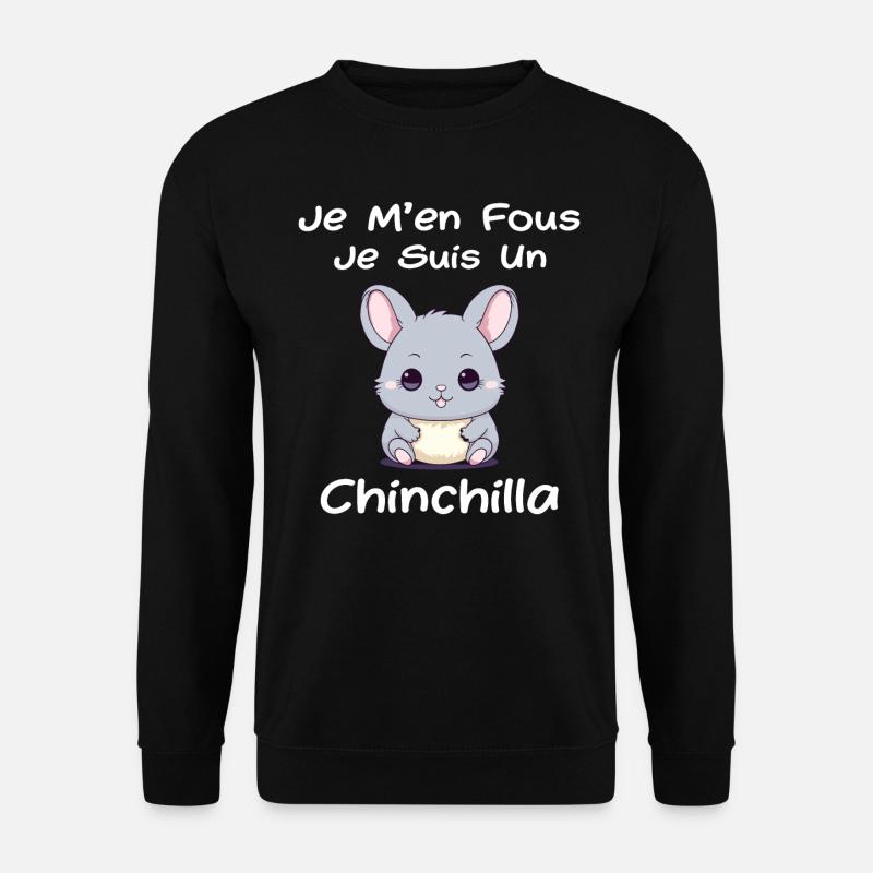 Petit chinchilla mignon - Sweat-shirt Unisexe - noir