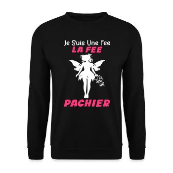 Je Suis Une Fee La Fee Pachier - Humour Cadeau - Sweat-shirt Unisexe - noir - Devant - Alina (178cm) & Michal (187cm)