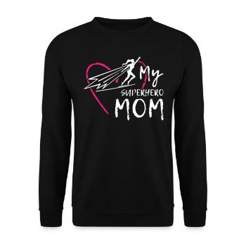 Ma maman super-héroïne - Sweat-shirt Unisexe - noir - Devant - Alina (178cm) & Michal (187cm)