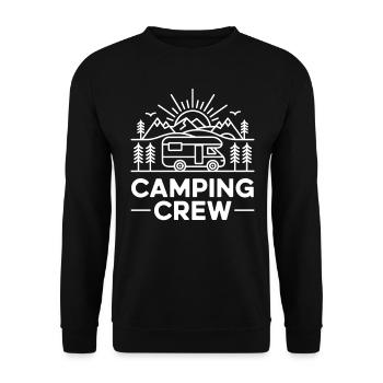 Camping Crew – Together under the starry sky - Unisex Sweatshirt - black - Front - Alina (178cm) & Michal (187cm)
