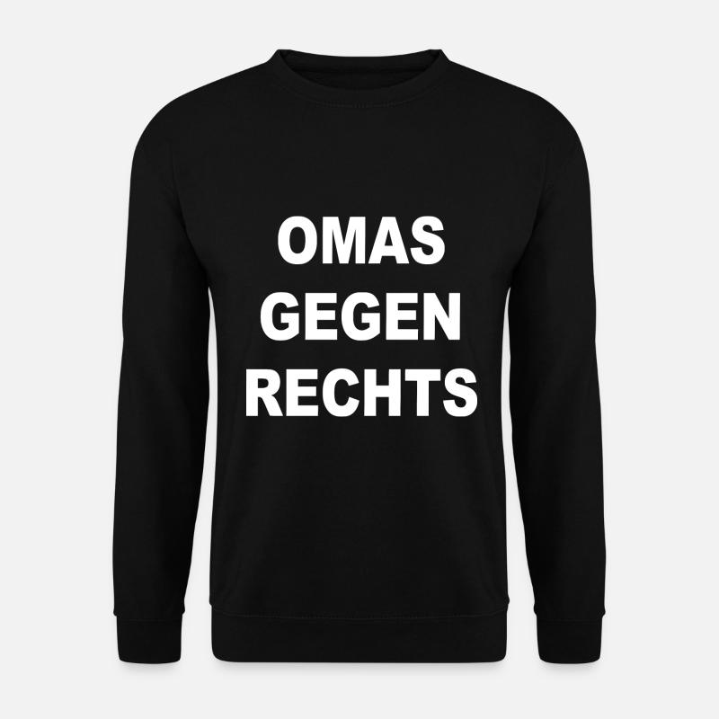 omas gegen rechts - Unisex Pullover - Schwarz