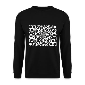 Illusion d’optique - Des visuels fascinants - Sweat-shirt Unisexe - noir - Devant - Alina (178cm) & Michal (187cm)