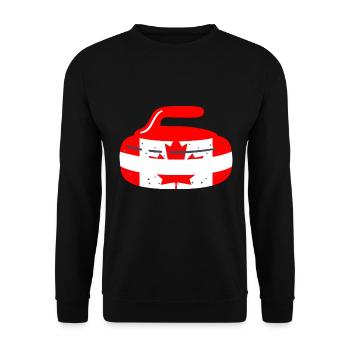 Curling Stone Canada Curler Canadian Flag Curling - Unisex Pullover - Schwarz - Vorne - Alina (178cm) & Michal (187cm)