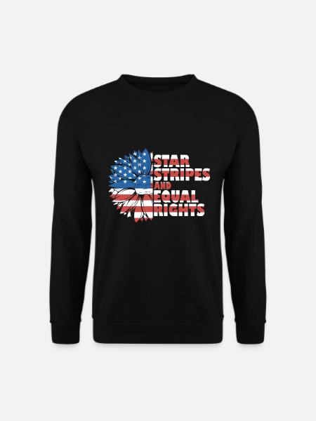 Rayures étoilées et égalité - Sweat-shirt Unisexe - noir