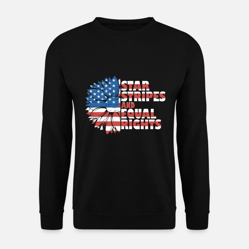Rayures étoilées et égalité - Sweat-shirt Unisexe - noir