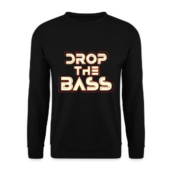 Drop the Bass Music Lover Statement - Unisex Sweatshirt - black - Front - Alina (178cm) & Michal (187cm)