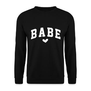 Babe - Unisex Sweatshirt - black - Front - Alina (178cm) & Michal (187cm)