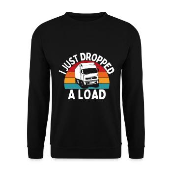 Ich Habe Gerade Eine Ladung Fallen Gelassen - Unisex Pullover - Schwarz - Vorne - Alina (178cm) & Michal (187cm)