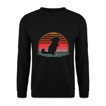 Chinchilla lustiges Entspannen Nagetiere - Unisex Pullover - Schwarz - Vorne - Alina (178cm) & Michal (187cm)