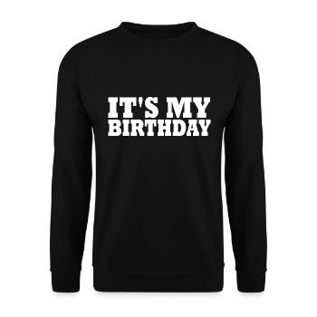 anniversaire - Sweat-shirt Unisexe - noir - Devant - Alina (178cm) & Michal (187cm)