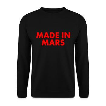 Made in mars - Unisex Pullover - Schwarz - Vorne - Alina (178cm) & Michal (187cm)