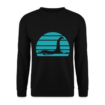 Lustiges Loch Ness Monster Cryptozoology Nessie - Unisex Pullover - Schwarz - Vorne - Alina (178cm) & Michal (187cm)