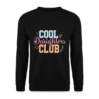 Cool Aunts Club Groovy Retro Tante Muttertag - Unisex Pullover - Schwarz - Vorne - Alina (178cm) & Michal (187cm)