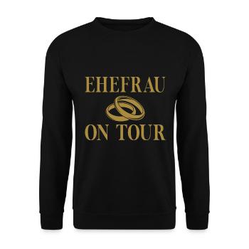 Hochzeit Heirat Junggesellenabschied Ehefrau - Unisex Pullover - Schwarz - Vorne - Alina (178cm) & Michal (187cm)