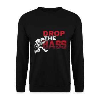 Drop the Bass Music Lover Statement - Unisex Sweatshirt - black - Front - Alina (178cm) & Michal (187cm)