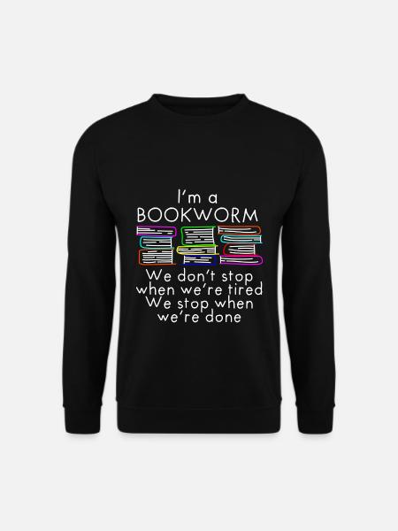Buch Bücher Lesen Leseratte - Unisex Pullover - Schwarz
