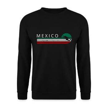 Mexique Drapeau de l’Amérique du Sud Mexique Drapeau mexicain - Sweat-shirt Unisexe - noir - Devant - Alina (178cm) & Michal (187cm)