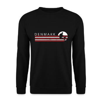 Danemark Drapeau de la Scandinavie Drapeau danois - Sweat-shirt Unisexe - noir - Devant - Alina (178cm) & Michal (187cm)