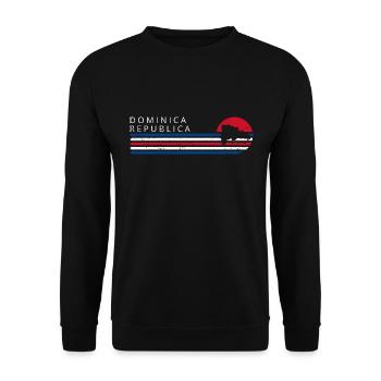 République dominicaine Drapeau Dom Rep Bannière Voyage - Sweat-shirt Unisexe - noir - Devant - Alina (178cm) & Michal (187cm)