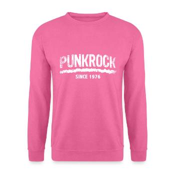 Punk rock since 1976 - Sweat-shirt Unisexe - rose - Devant