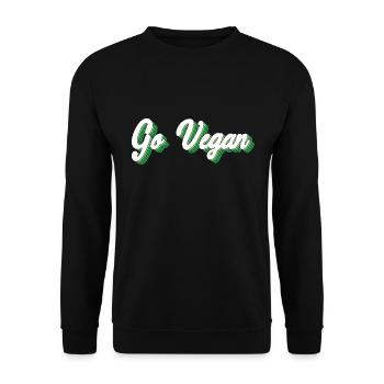 Devenez végétalien - Sweat-shirt Unisexe - noir - Devant - Alina (178cm) & Michal (187cm)