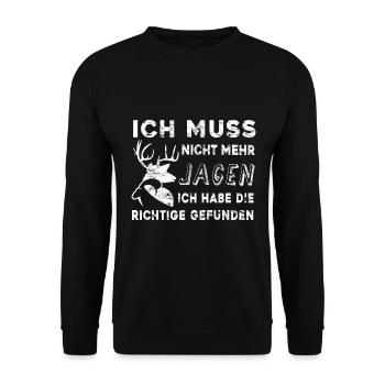 Braut Bräutigam Ehe Junggesellenabschied Hochzeit - Unisex Pullover - Schwarz - Vorne - Alina (178cm) & Michal (187cm)