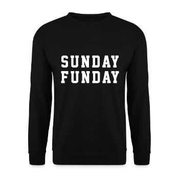 Sunday Funday Fun Holiday Lover - Unisex Sweatshirt - black - Front - Alina (178cm) & Michal (187cm)