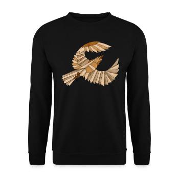 Vector Adler Vintage T Shirt - Unisex Pullover - Schwarz - Vorne - Alina (178cm) & Michal (187cm)