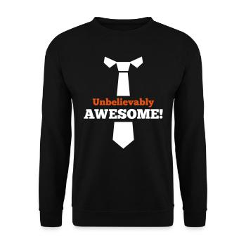 Krawatte - Unisex Pullover - Schwarz - Vorne - Alina (178cm) & Michal (187cm)