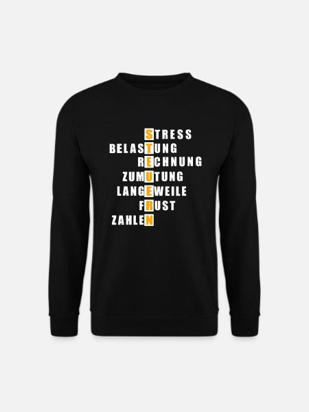 Steuern im Kreuzwort - Unisex Pullover - Schwarz