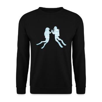 Scuba diving couple gift - Unisex Sweatshirt - black - Front - Alina (178cm) & Michal (187cm)