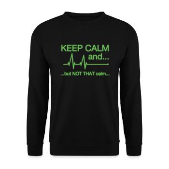 Heartbeat death black humor - Unisex Sweatshirt - black - Front - Alina (178cm) & Michal (187cm)