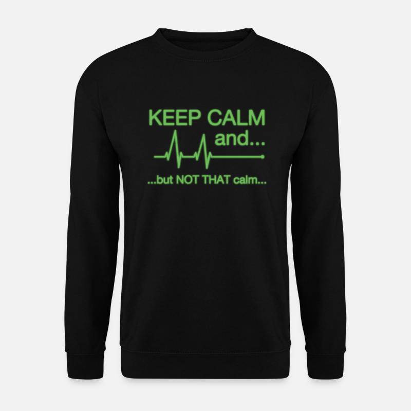 Herzschlag Tod schwarzer Humor - Unisex Pullover - Schwarz