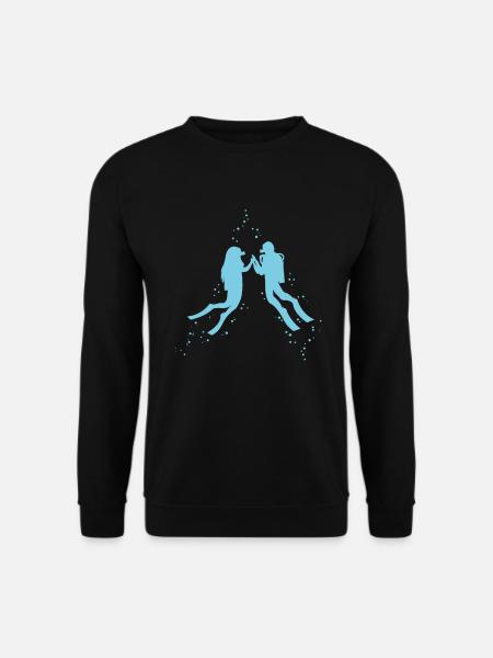 Scuba-Diving Paar - Unisex Pullover - Schwarz