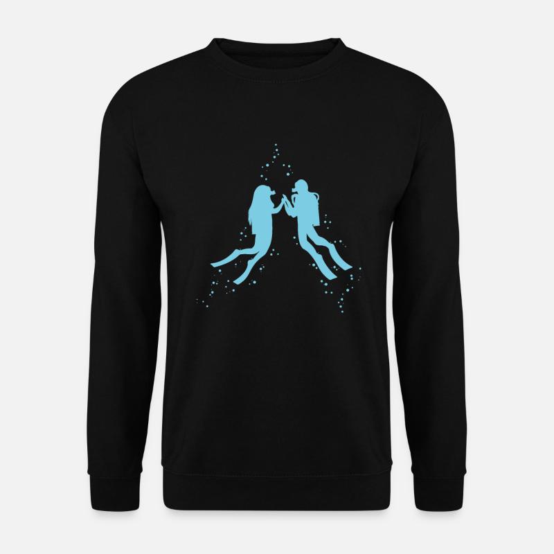 Scuba diving couple - Unisex Sweatshirt - black