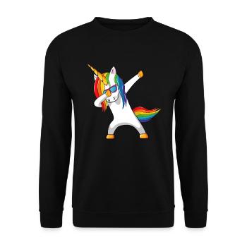 Tamponner Einhoan avec des lunettes de soleil danse - Sweat-shirt Unisexe - noir - Devant - Alina (178cm) & Michal (187cm)