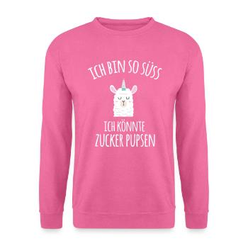 Le lama pourrait pu pu faire du sucre - Sweat-shirt Unisexe - rose - Devant