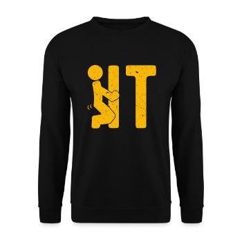 Fuck it information technology - Unisex Sweatshirt - black - Front - Alina (178cm) & Michal (187cm)