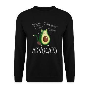 Avocat avocat avocat - Sweat-shirt Unisexe - noir - Devant - Alina (178cm) & Michal (187cm)