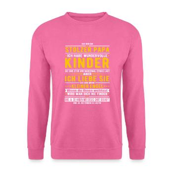 Stolzer Papa - Unisex Pullover - Pink - Vorne