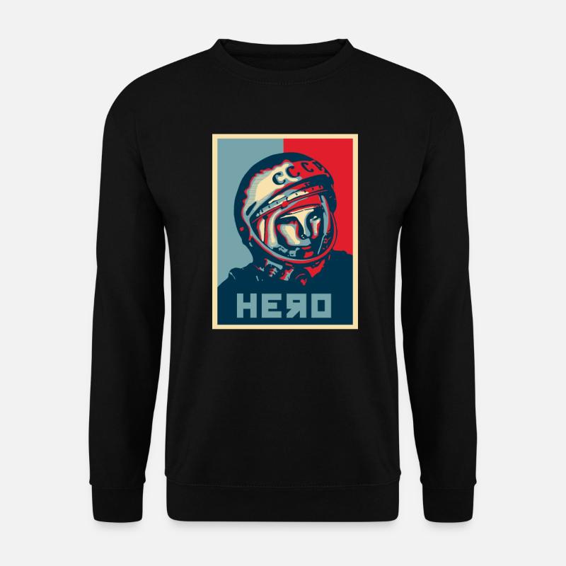 Gagarin Kosmonaut Astronaut Held Erster Im All - Unisex Pullover - Schwarz