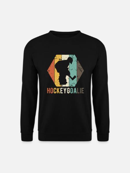 Retro hockey goalie hockey goalie - Unisex Sweatshirt - black