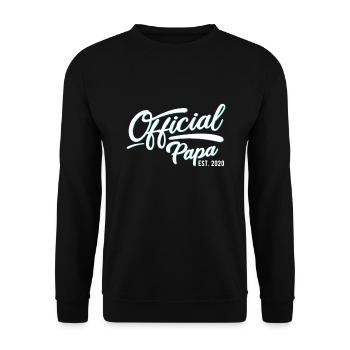 Official Papa 2020 Expectant Father - Unisex Sweatshirt - black - Front - Alina (178cm) & Michal (187cm)
