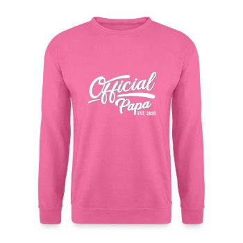 Official Papa 2020 Werdender Vater - Unisex Pullover - Pink - Vorne