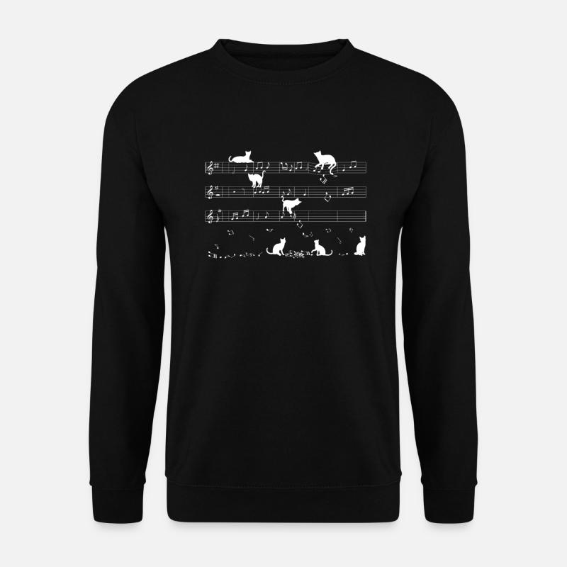 Cats music notes musician sheet - Unisex Sweatshirt - black